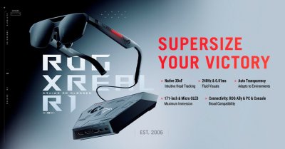De AR-bril die gamers een virtueel scherm van 171 inch geeft